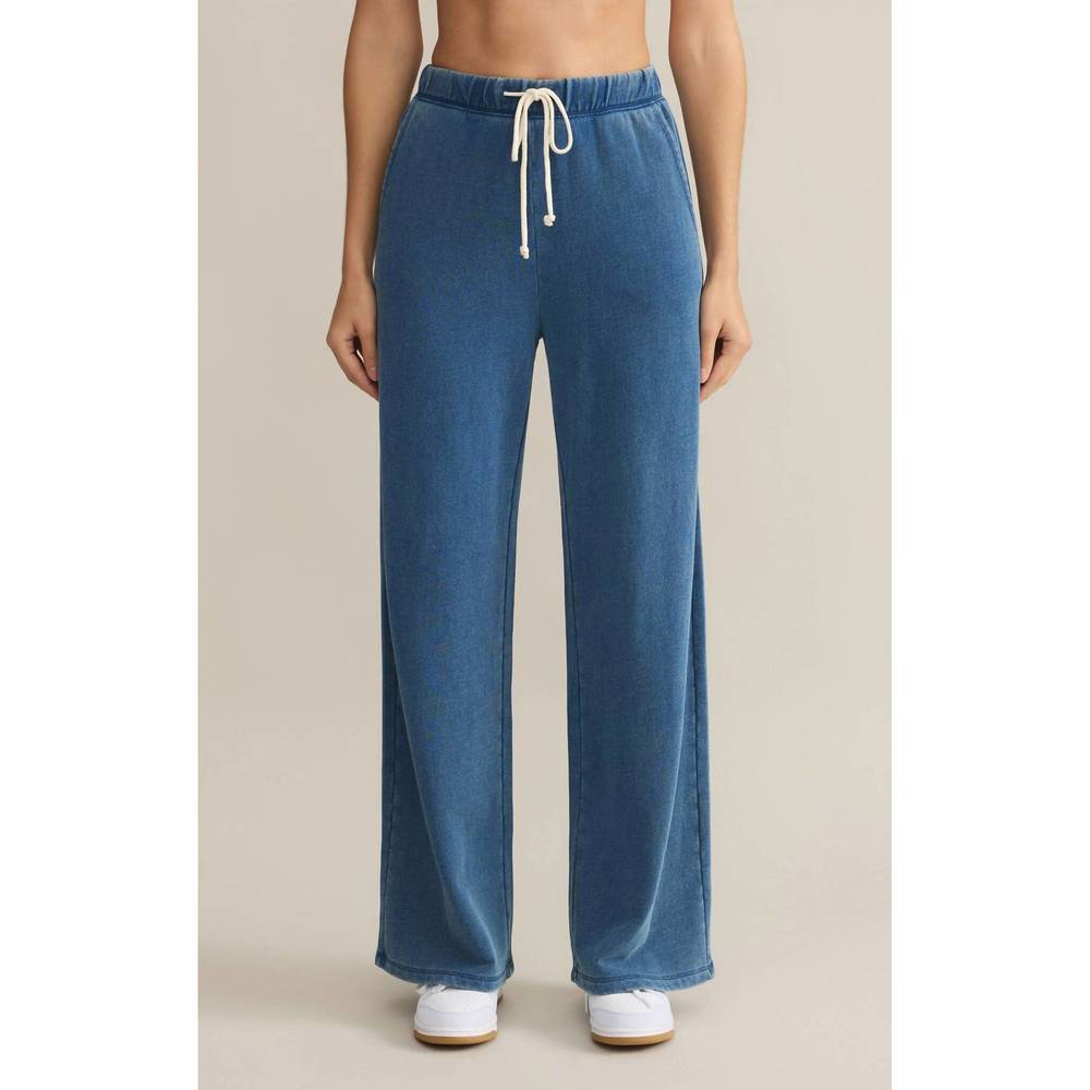 NEW Z SUPPLY hunter knit denim pant in vintage indigo